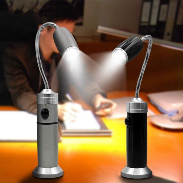 Multi-functional with Magnet Charging Rotary Zoom Turn Work Light Glare Flashlight, XPE Charging Section US Plug(Silver)