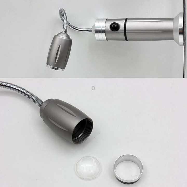 Multi-functional with Magnet Charging Rotary Zoom Turn Work Light Glare Flashlight, XPE Dry Battery(Silver)