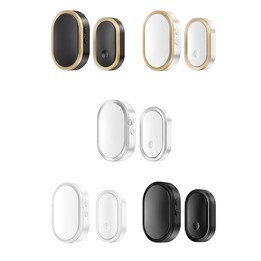 CACAZI A99 Home Smart Remote Control Doorbell Elderly Pager, Style:UK Plug(Black Gold)