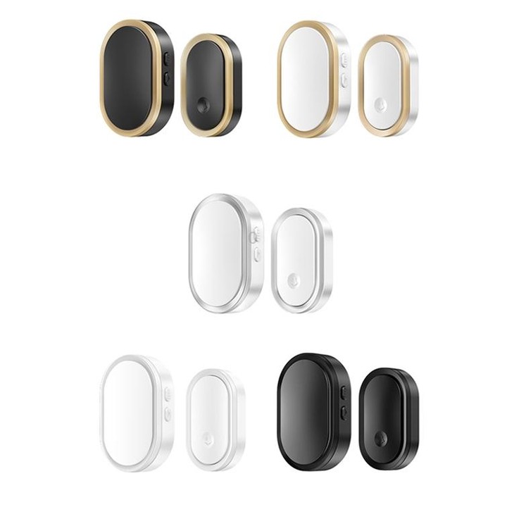 CACAZI A99 Home Smart Remote Control Doorbell Elderly Pager, Style:UK Plug(Golden)