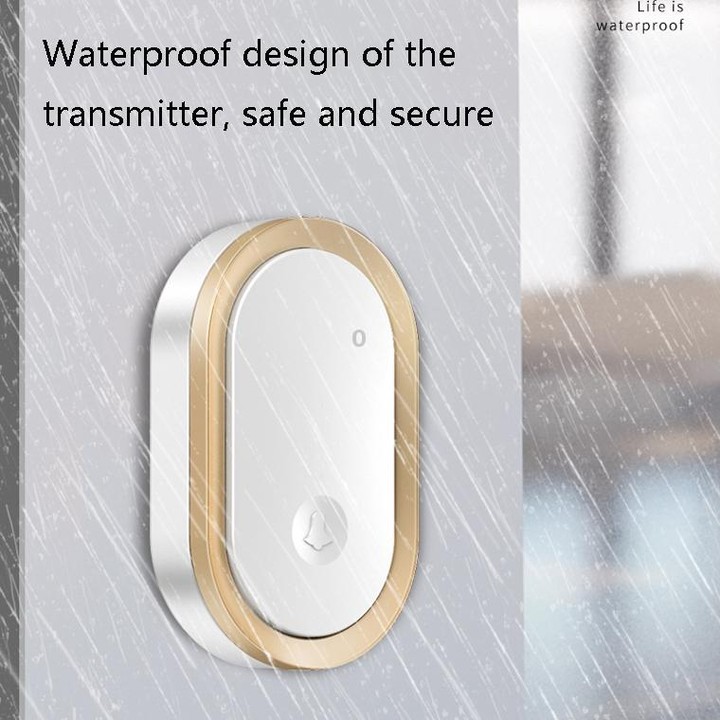 CACAZI A99 Home Smart Remote Control Doorbell Elderly Pager, Style:UK Plug(Black)