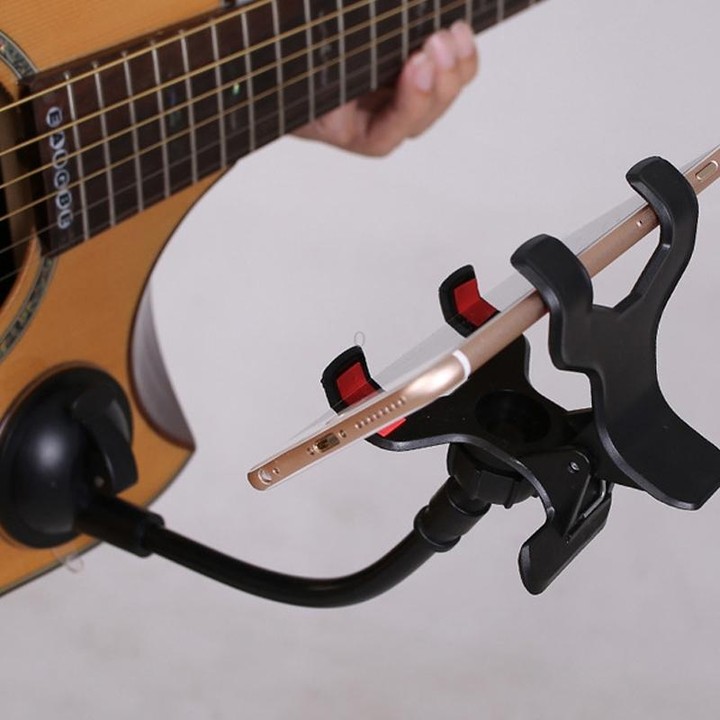 GS05 Guitar Panel Phone Clip Live Video Rotating Phone Guitar Stand