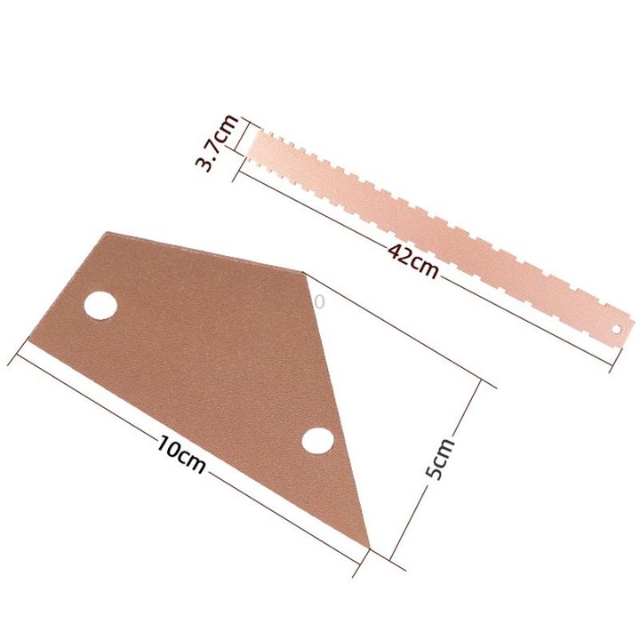 GNR1 Aluminium Measurement Bass Guitar Neck Ruler, Colour:Gold