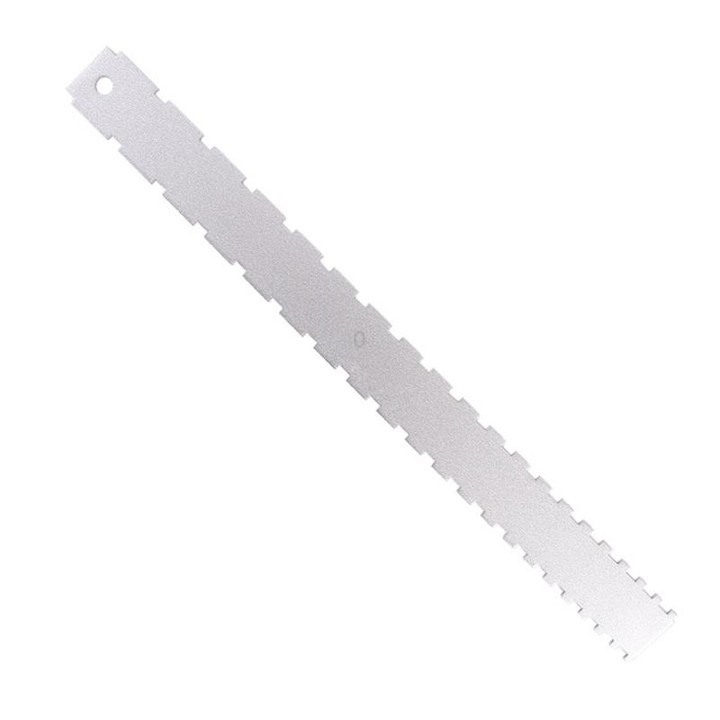 GNR1 Aluminium Measurement Bass Guitar Neck Ruler, Colour:Silver