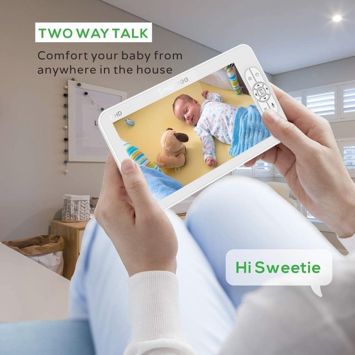 SM70 7-inch 720 x 1080P Wireless Baby Monitor Camera Temperature Monitor 2 Way Audio US Plug