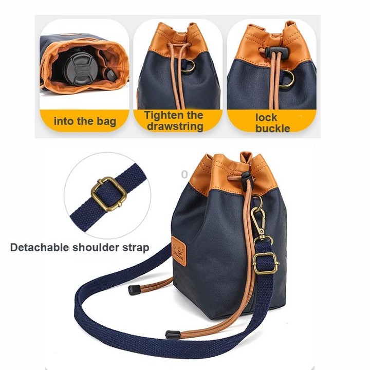 S.C.COTTON Camera Lens Protection Bag Liner Bag Waterproof Camera Storage Bag, Size: M(Black)