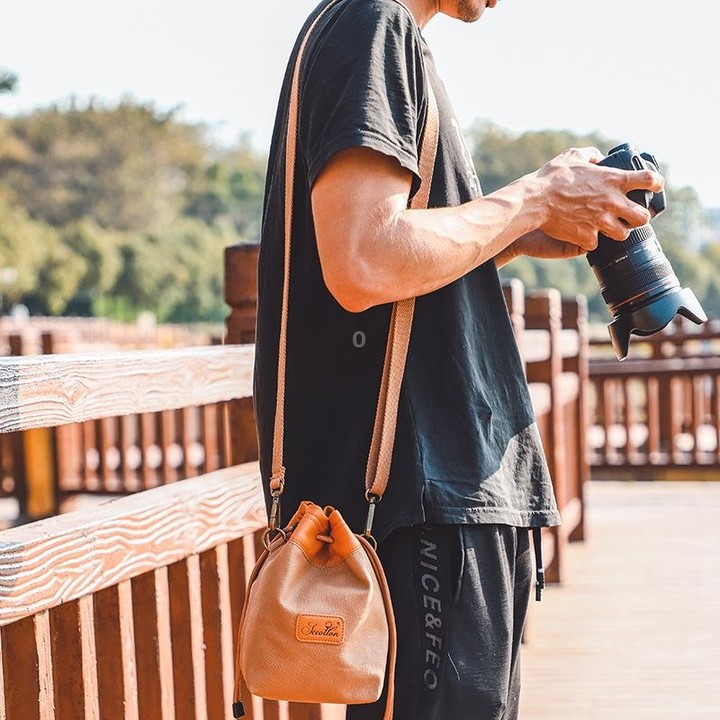 S.C.COTTON Camera Lens Protection Bag Liner Bag Waterproof Camera Storage Bag, Size: M(Black)