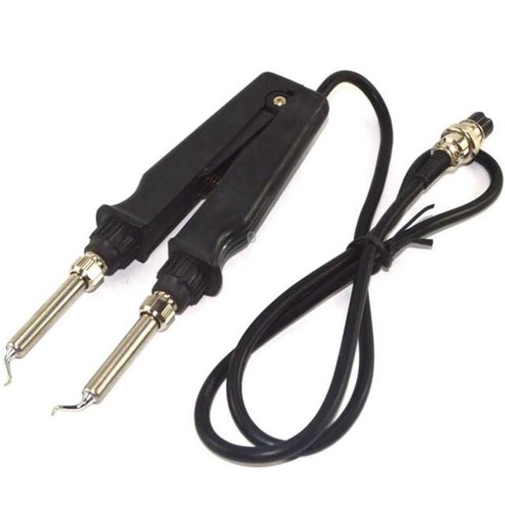 Double Soldering Iron Tweezers 902 Handle Pliers Electric Soldering Iron Clip Soldering Station Accessories(902)