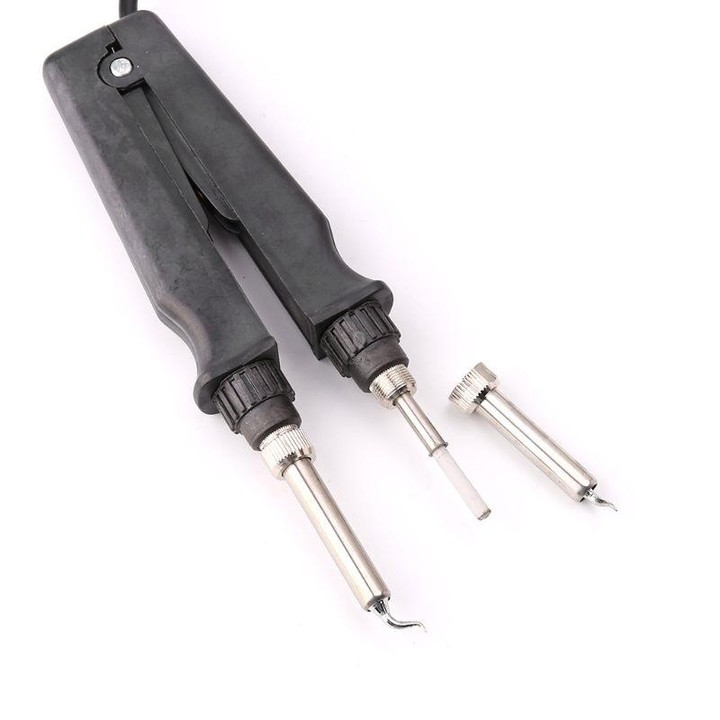 Double Soldering Iron Tweezers 902 Handle Pliers Electric Soldering Iron Clip Soldering Station Accessories(902)