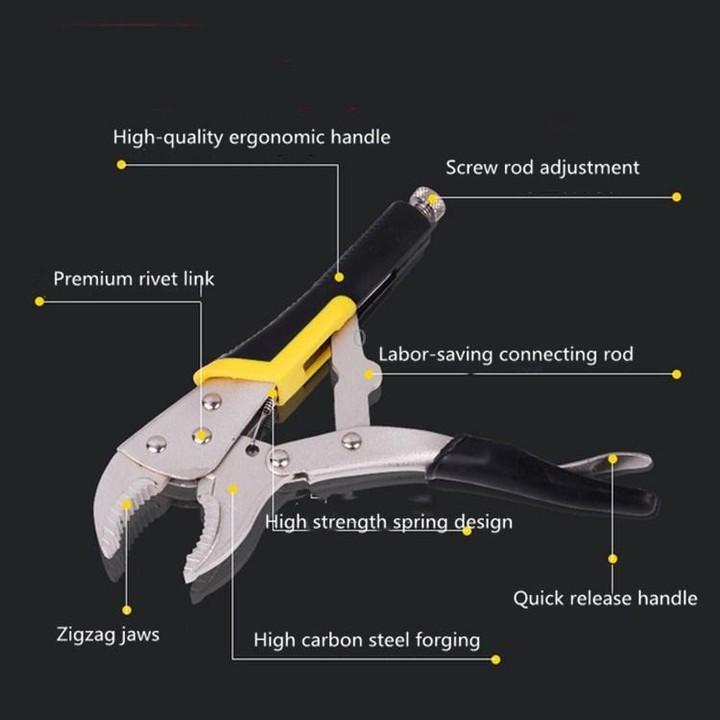 Multifunctional Universal Vigorous Pressure Pliers Manual Clamp C-type Pliers, Style:10 Inch Light Handle