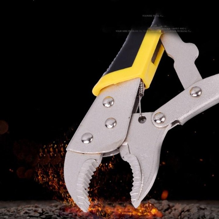 Multifunctional Universal Vigorous Pressure Pliers Manual Clamp C-type Pliers, Style:10 Inch Plastic Handle