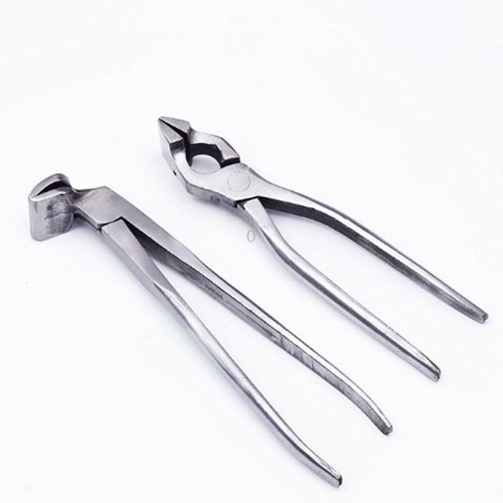 Upper Box Pliers Leather Luggage Pliers Handbags Wallets Making Tools Backpack Pliers, Style:Straight Head