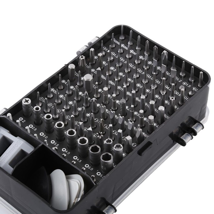 135 in 1 DIY Mobile Phone Disassembly Tool Clock Repair Multi-function Tool Screwdriver Set(Black Gray)