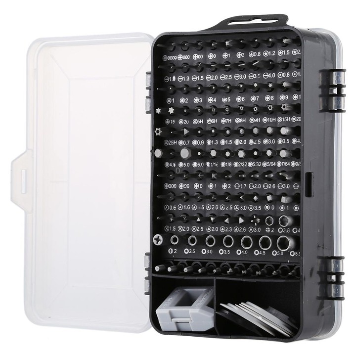 135 in 1 DIY Mobile Phone Disassembly Tool Clock Repair Multi-function Tool Screwdriver Set(Black Gray)