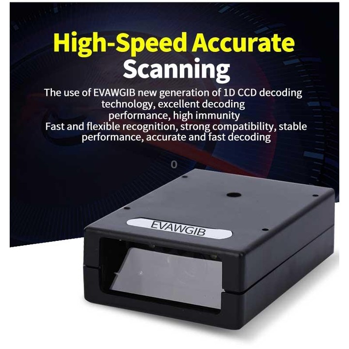 EVAWGIB DL-X720 Red Light 1D Barcode Scanning Recognition Engine, Interface:RS232