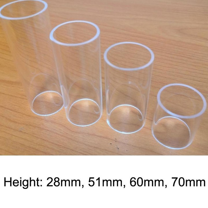 5PCS Acrylic Guitar Slide Tube Folk Slide Block, Size:60mm(Transparent)