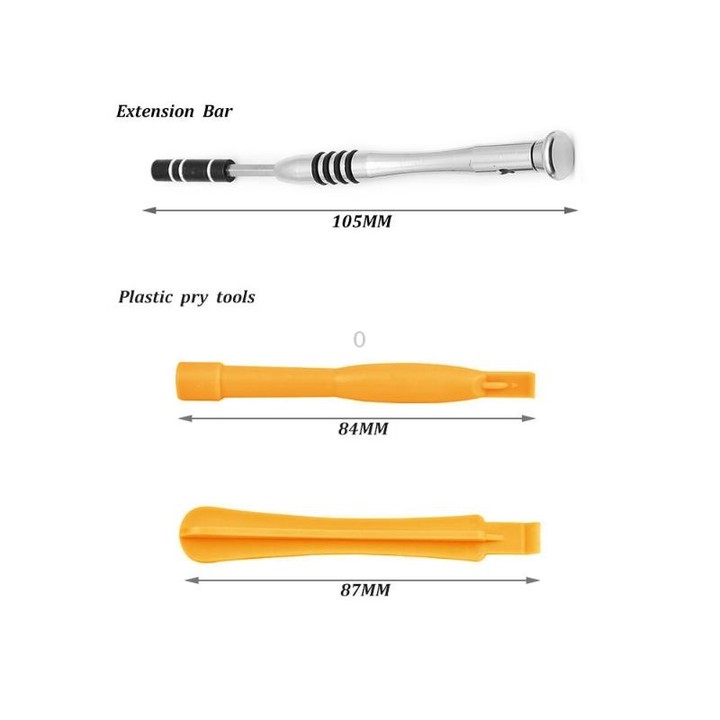 110 in 1 Watch Mobile Phone Disassembly Maintenance Tool Multi-function Chrome Vanadium Steel Screwdriver Set(Yellow)