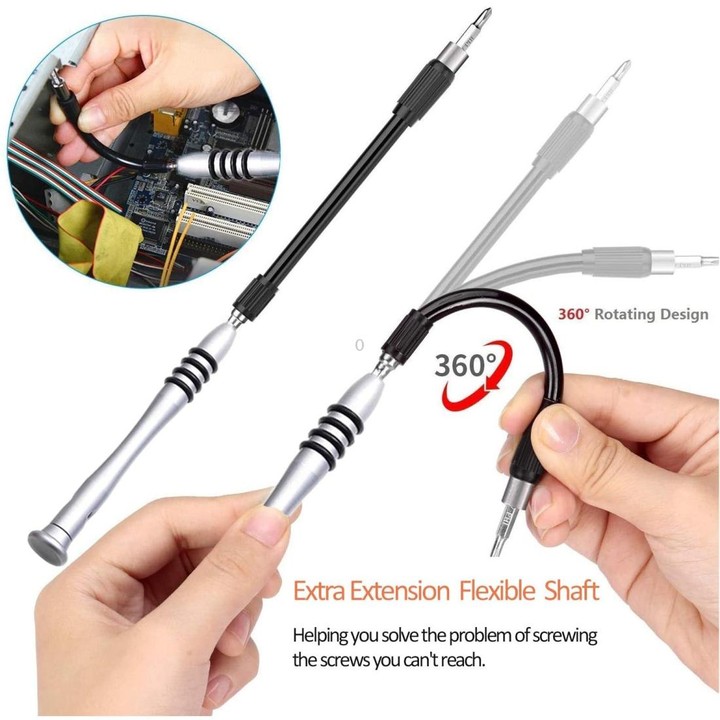 110 in 1 Watch Mobile Phone Disassembly Maintenance Tool Multi-function Chrome Vanadium Steel Screwdriver Set(Yellow)