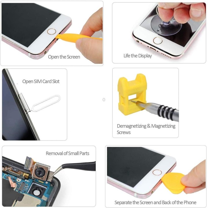 110 in 1 Watch Mobile Phone Disassembly Maintenance Tool Multi-function Chrome Vanadium Steel Screwdriver Set(Yellow)