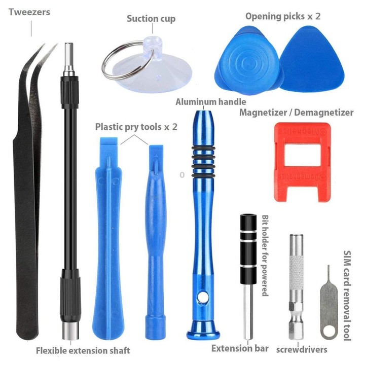 110 in 1 Watch Mobile Phone Disassembly Maintenance Tool Multi-function Chrome Vanadium Steel Screwdriver Set(Blue)