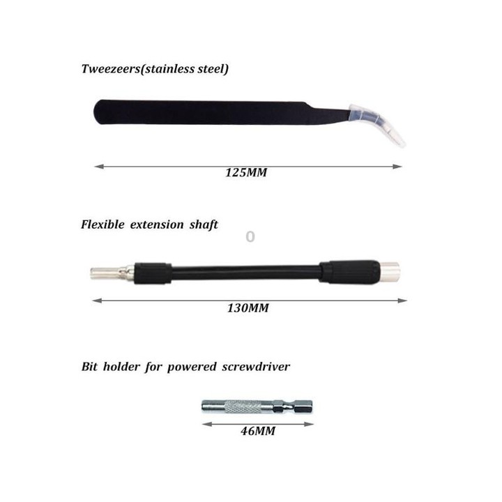 110 in 1 Watch Mobile Phone Disassembly Maintenance Tool Multi-function Chrome Vanadium Steel Screwdriver Set(Black Red)