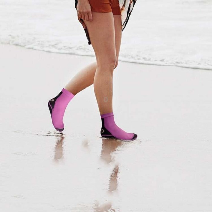 DIVE & SAIL 1.5mm Neoprene + Nylon Snorkeling Socks Diving Socks Anti-slip Anti-scratch Beach Socks, Size:M (36-38)(Women Red)
