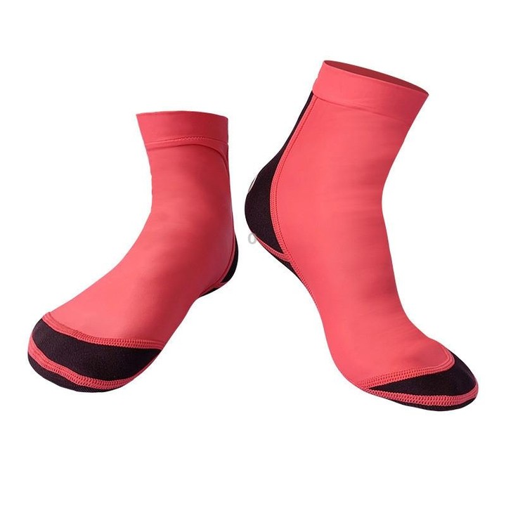 DIVE & SAIL 1.5mm Neoprene + Nylon Snorkeling Socks Diving Socks Anti-slip Anti-scratch Beach Socks, Size:M (36-38)(Women Red)
