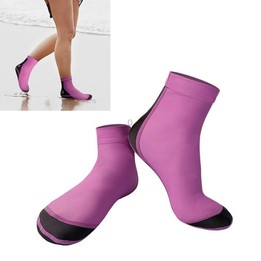 DIVE & SAIL 1.5mm Neoprene + Nylon Snorkeling Socks Diving Socks Anti-slip Anti-scratch Beach Socks, Size:M (36-38)(Women Purple