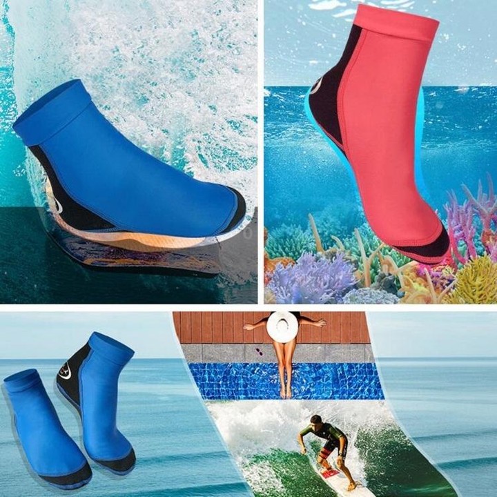 DIVE & SAIL 1.5mm Neoprene + Nylon Snorkeling Socks Diving Socks Anti-slip Anti-scratch Beach Socks, Size:M (36-38)(Women Purple