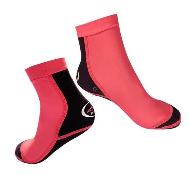 DIVE & SAIL 1.5mm Neoprene + Nylon Snorkeling Socks Diving Socks Anti-slip Anti-scratch Beach Socks, Size:L (39-42)(Women Red)