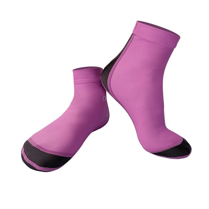 DIVE & SAIL 1.5mm Neoprene + Nylon Snorkeling Socks Diving Socks Anti-slip Anti-scratch Beach Socks, Size:L (39-42)(Women Purple