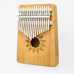 17-tone Kalimba Portable Thumb Piano, Style:Nan Bamboo-Sun God