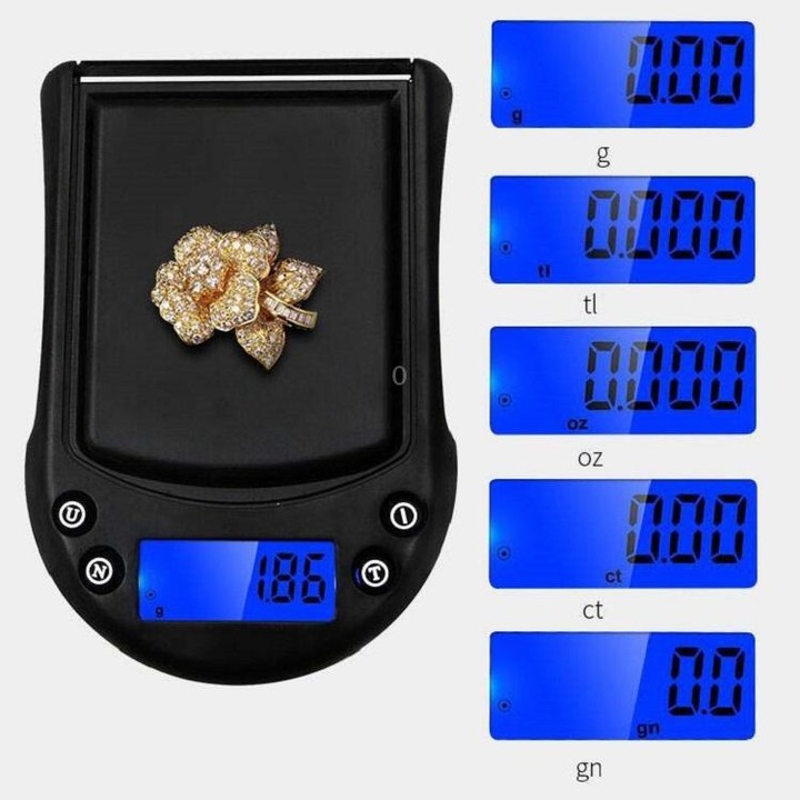 Precision Palm Scale Gold Silver Jewelry Scale Pocket Scale, Specification:200g/0.01g, Style:Without Battery