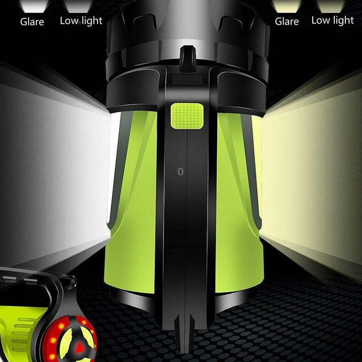 KINSACH Camping Light Outdoor Waterproof Multifunctional Portable Searchlight, Style:7028L(Green)