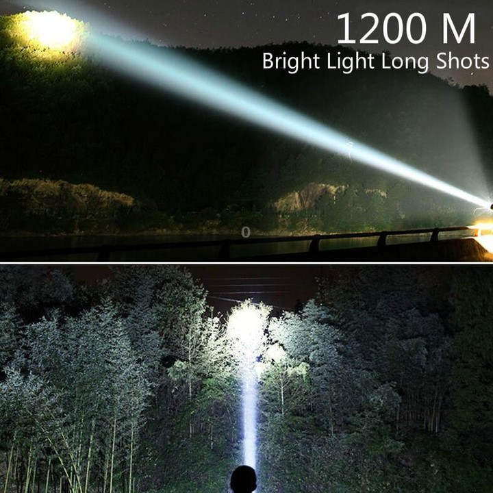 KINSACH Camping Light Outdoor Waterproof Multifunctional Portable Searchlight, Style:7028L(Green)