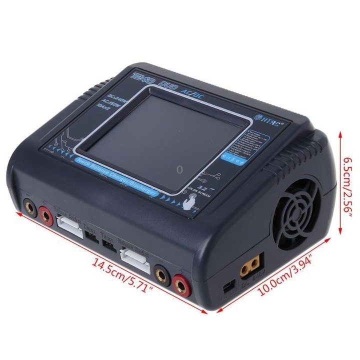HTRC T240 Touch Balance Model Airplane Lithium Battery Charger Remote Control Car Toy B6 Charger, EU Plug