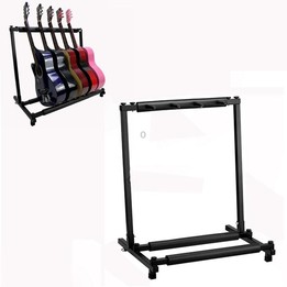 Foldable Long Metal Guitar Display Stand Shelf, Specification:Three Racks