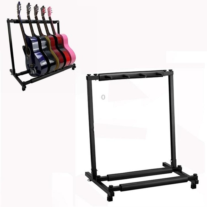 Foldable Long Metal Guitar Display Stand Shelf, Specification:Three Racks