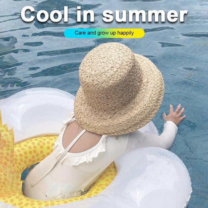 Children Sun Flower Seat Ring Swimming Ring Baby Inflatable Lifebuoy with Pillow
