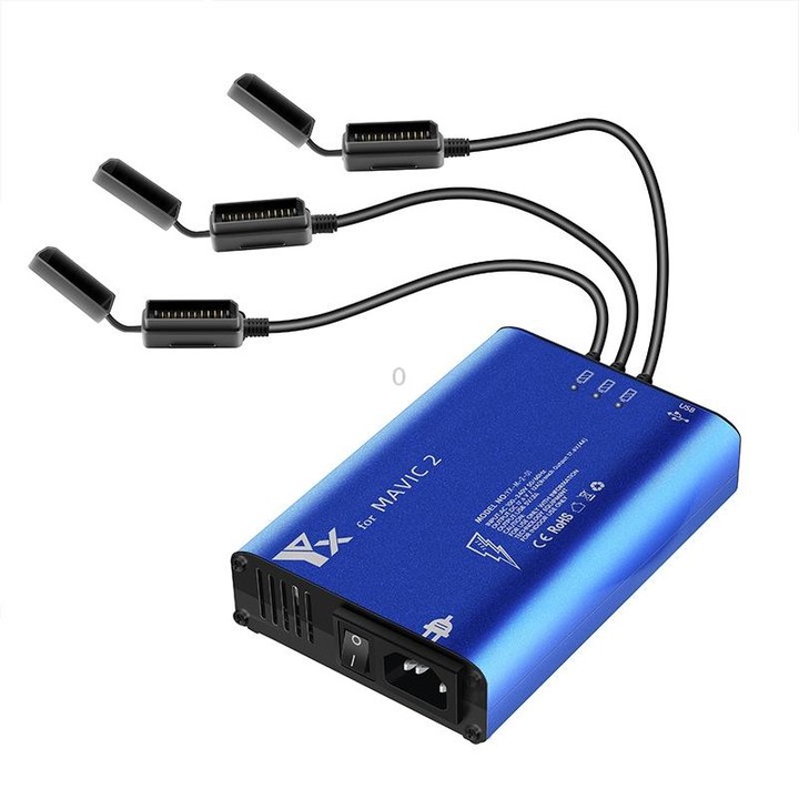 YX For DJI MAVIC 2 Aluminum Alloy Charger with Switch, Plug Type:US Plug