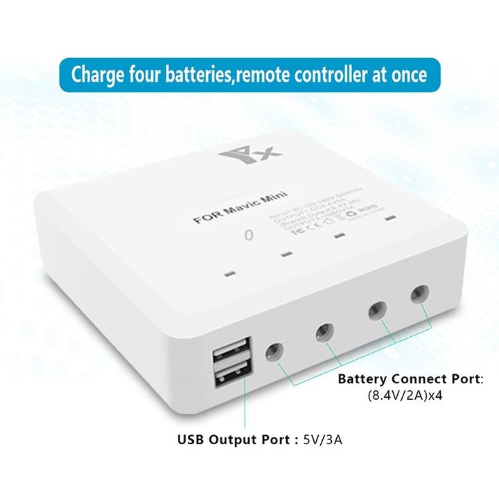 For DJI Mavic Mini Charger Battery USB 6 in 1 Hub Intelligent Battery Controller Charger, Plug Type:AU Plug