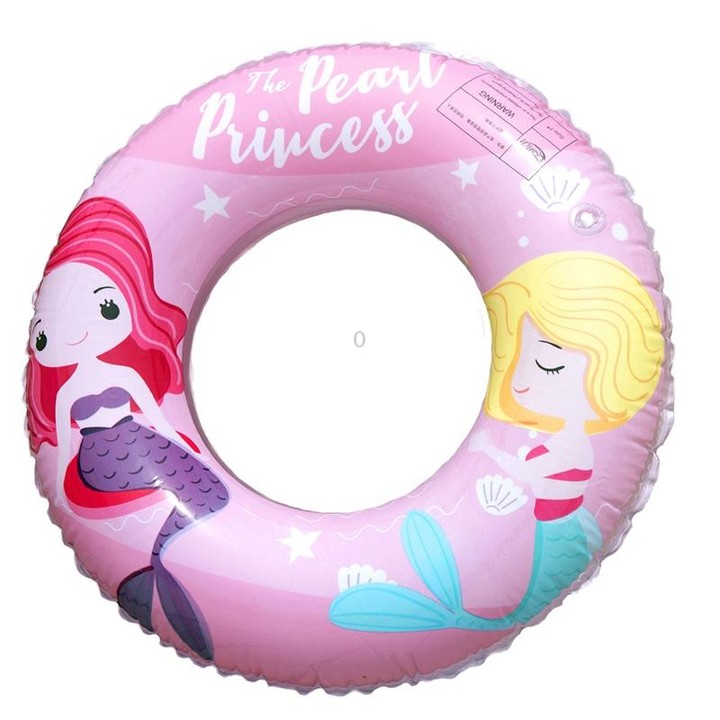 Cartoon Mermaid Pattern Thickened PVC Children Swimming Ring, Size:90