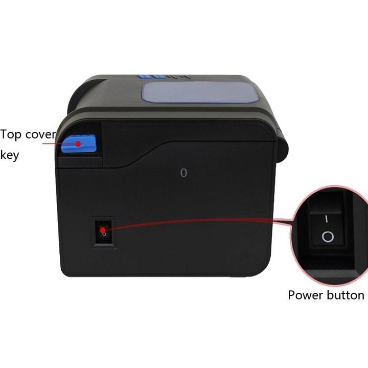 Xprinter XP-370B Barcode Printer Self-adhesive QR Code Printer Label Clothing Tag Thermal Ticket Machine(EU Plug)