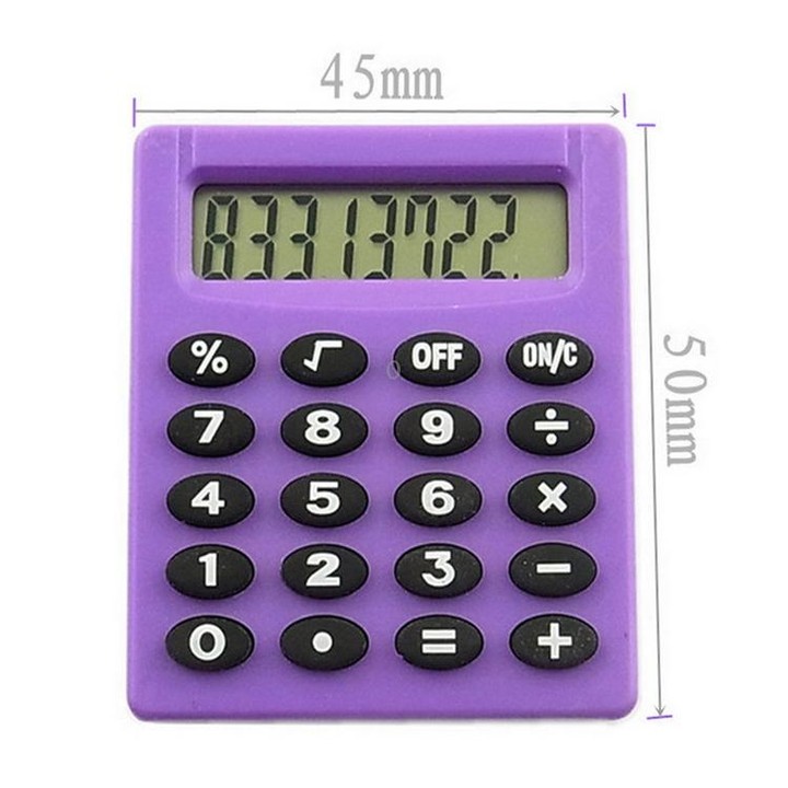 Pocket Cartoon Mini Calculator Candy Colors Handheld Coin Batteries Calculation Tool(Color Radom Delivery)