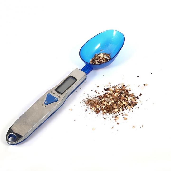 Digital Spoon Scale LCD Display Bulk Food Digital Measuring Tool Scale Range: 500/0.1g, Scoops Amout:3 PCS