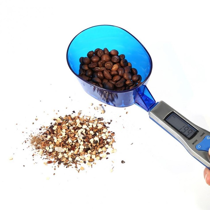 Digital Spoon Scale LCD Display Bulk Food Digital Measuring Tool Scale Range: 500/0.1g, Scoops Amout:3 PCS