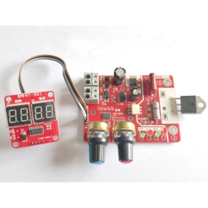 NY-D01 Spot Welding Machine Control Board Adjustment Time Current Digital Display Control Board, Model:40A