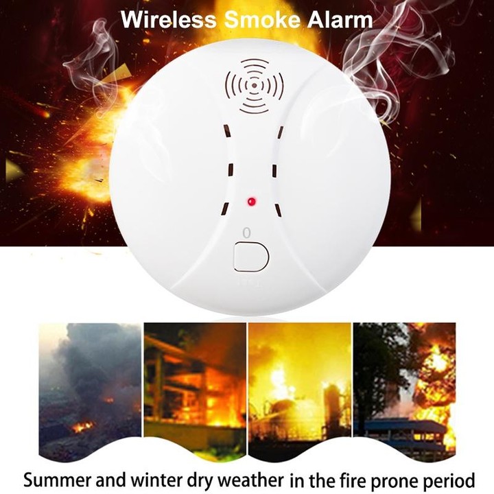 ZC-S004 Wireless Fire Sensor Protection Smoke Detector Home Security Alarm Systems