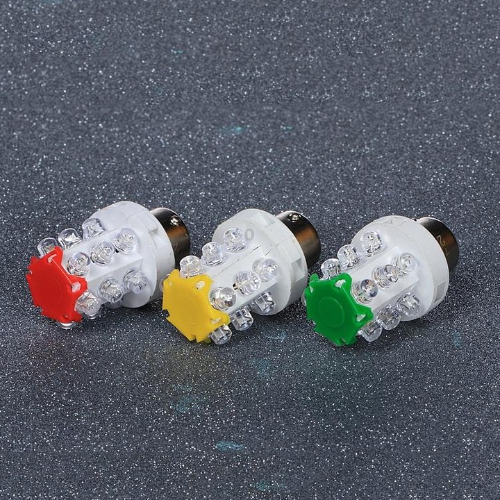 B15 15 LEDs Small Bulb LED Warning Light, Random Color Delivery, Voltage:220V