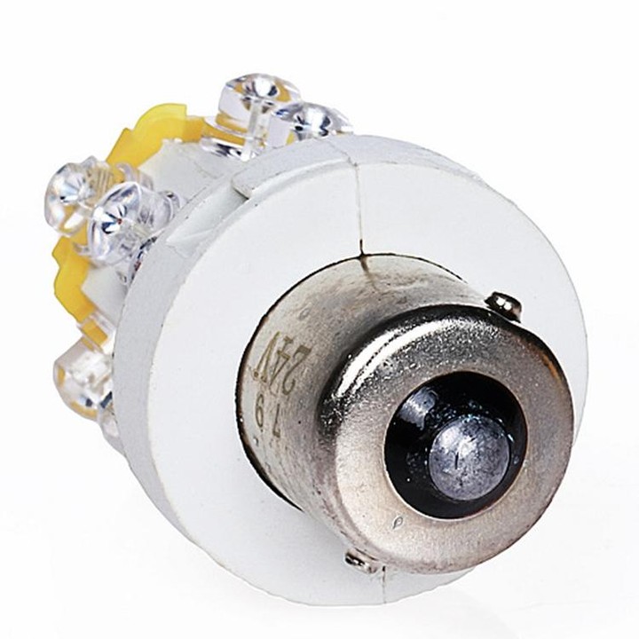 B15 15 LEDs Small Bulb LED Warning Light, Random Color Delivery, Voltage:220V